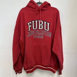 Vintage Fubu Jeans Collection Hoodie Red Oversized Mens Size XXXL