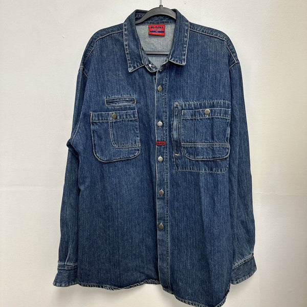 KARL KANI JEANS デニムシャツ フリーサイズ ヴィンテージ 90s KARL KANI JEANS デニムシャツ フリーサイズ ヴィンテージ 90s
