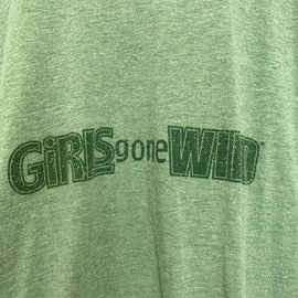 Vintage Y2K Girls Gone Wild GGW Rags Graphic T Shirt Green Size Large