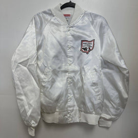Vintage Jesse Owens Classic Ohio Stadium Satin Button Up Bomber Jacket Medium