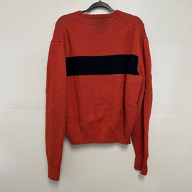 Vintage Polo By Ralph Lauren Tight Knit Sweater Stripe Orange Size XXL