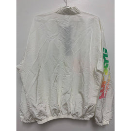 Vintage Surf Style Mens One Size White Windbreaker Pullover