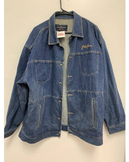 Vintage 90’s Phat Farm Mens Cotton Blue Jean Denim Button Front Chore Jacket XXL