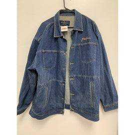 Vintage 90’s Phat Farm Mens Cotton Blue Jean Denim Button Front Chore Jacket XXL