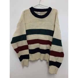 Vintage Brooks Brothers Brooksgate Wool Cream Striped Extra Large Sweater