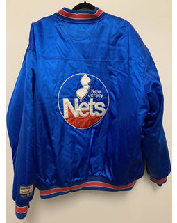 Vintage Hardwood Classics G-lll & Carl Banks NBA Nets Blue XXL Satin Jacket
