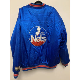 Vintage Hardwood Classics G-lll & Carl Banks NBA Nets Blue XXL Satin Jacket